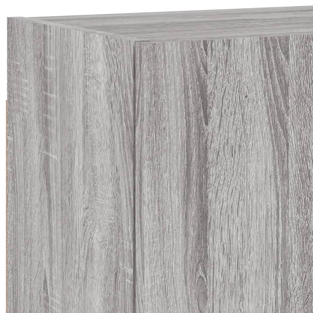 Mobili TV a Muro 5pz Grigio Sonoma in Legno Multistrato