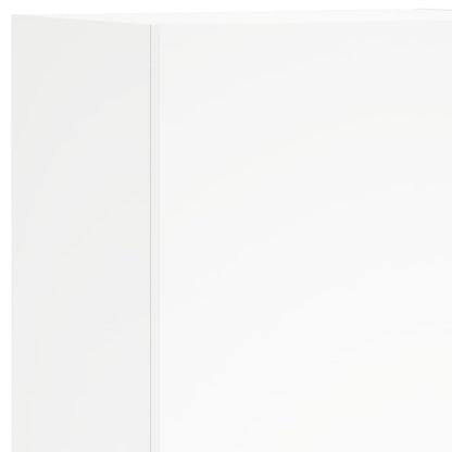 Mobili TV a Muro 5pz Bianchi in Legno Multistrato