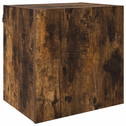 Mobili TV a Muro 5pz Rovere Fumo in Legno Multistrato
