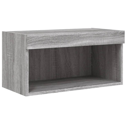 Mobili TV a Muro con LED 6pz Grigio Sonoma Legno Multistrato