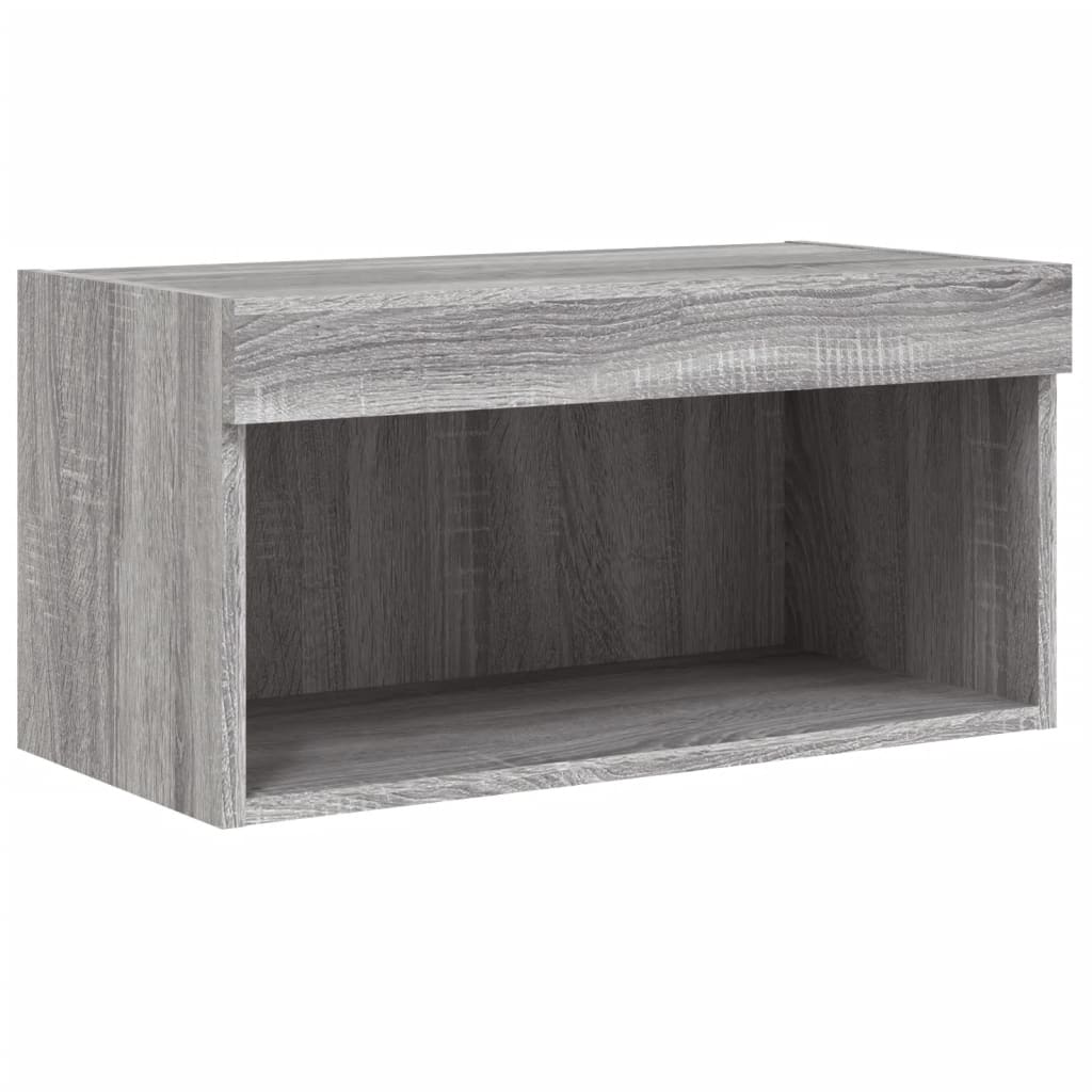 Mobili TV a Muro con LED 6pz Grigio Sonoma Legno Multistrato