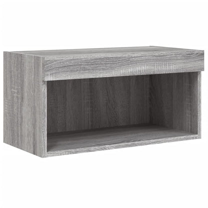 Mobili TV a Muro con LED 6pz Grigio Sonoma Legno Multistrato