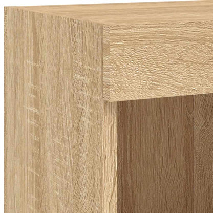 Mobili TV a Muro con LED 6pz Rovere Sonoma Legno Multistrato | homemem39