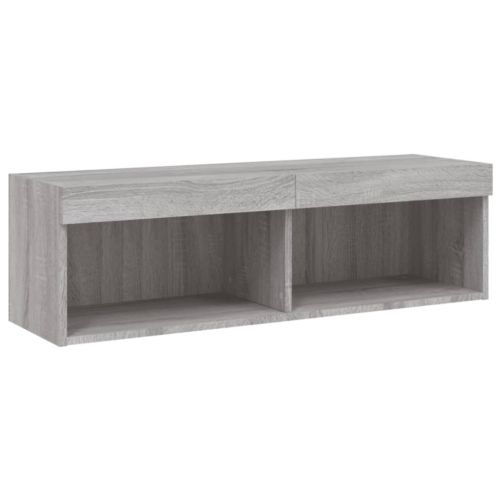 Mobili TV a Muro con LED 6pz Grigio Sonoma Legno Multistrato | homemem39