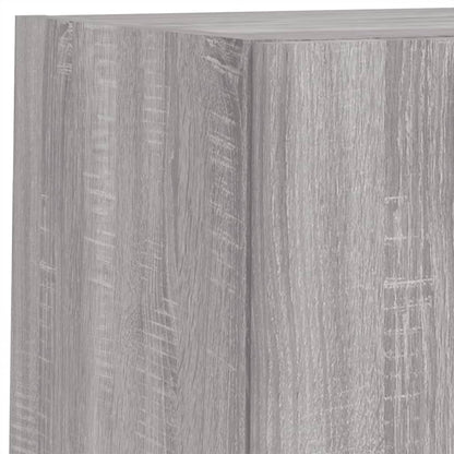 Mobili TV a Muro con LED 6pz Grigio Sonoma Legno Multistrato | homemem39