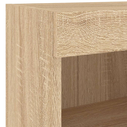 Mobili TV a Muro con LED 5pz Rovere Sonoma Legno Multistrato