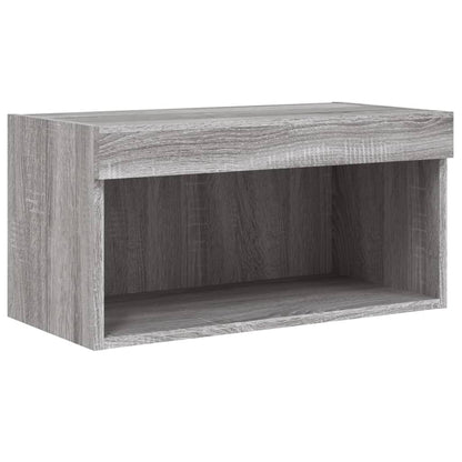 Mobili TV a Muro con LED 5pz Grigio Sonoma in Legno Multistrato | homemem39
