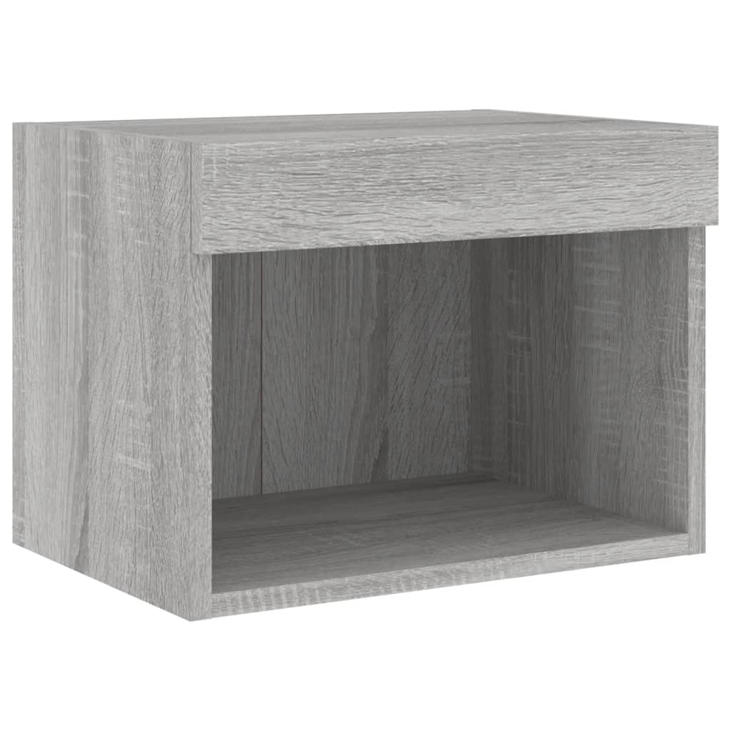Mobili TV a Muro con LED 5pz Grigio Sonoma in Legno Multistrato | homemem39