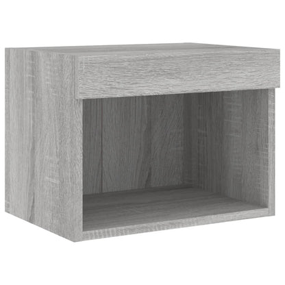Mobili TV a Muro con LED 5pz Grigio Sonoma in Legno Multistrato | homemem39