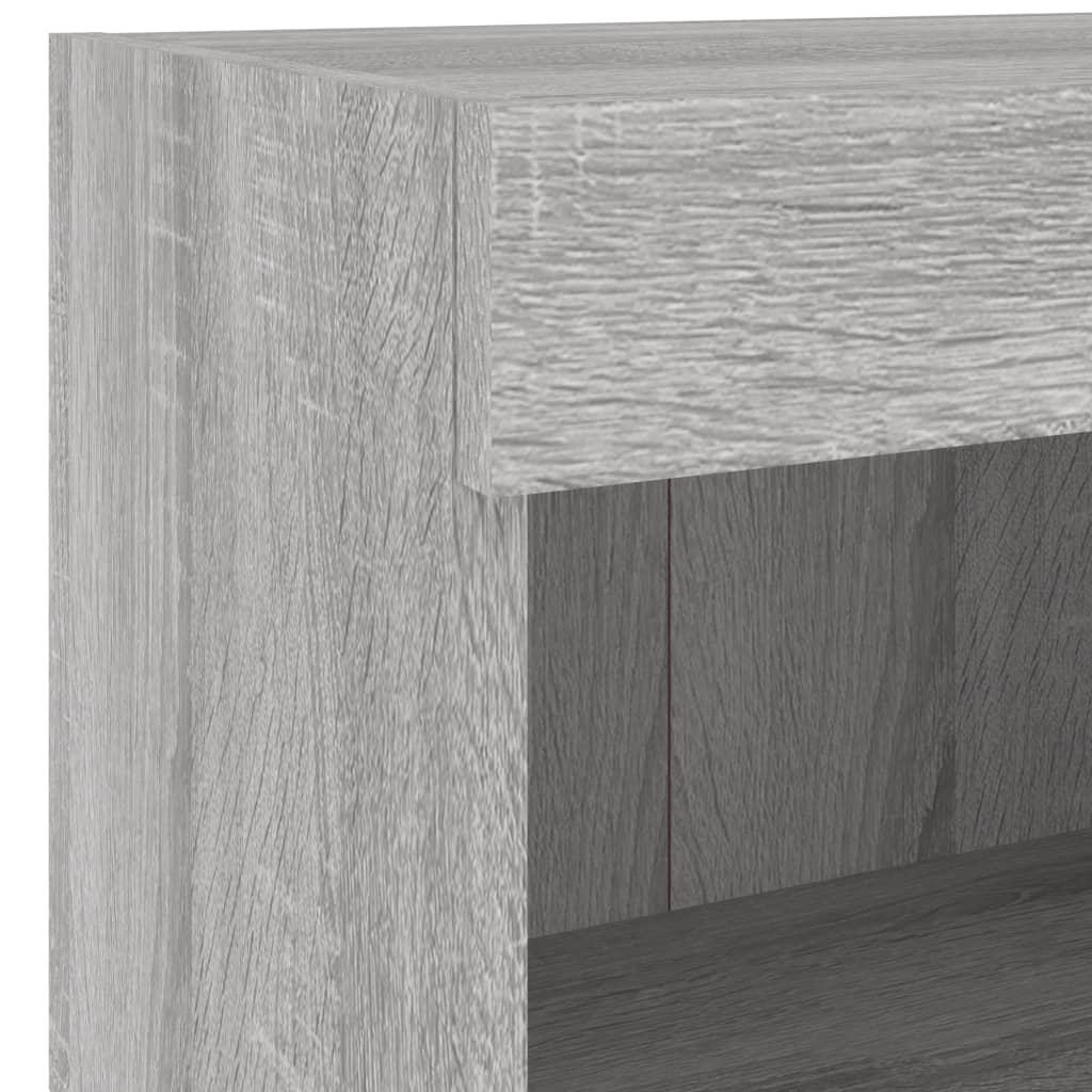 Mobili TV a Muro con LED 5pz Grigio Sonoma in Legno Multistrato | homemem39