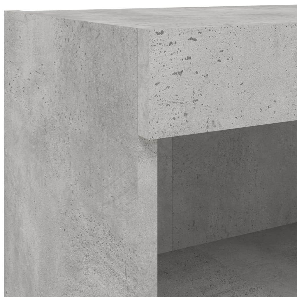 Set Mobili TV a Muro 7 pz con Luci LED Grigio Cemento