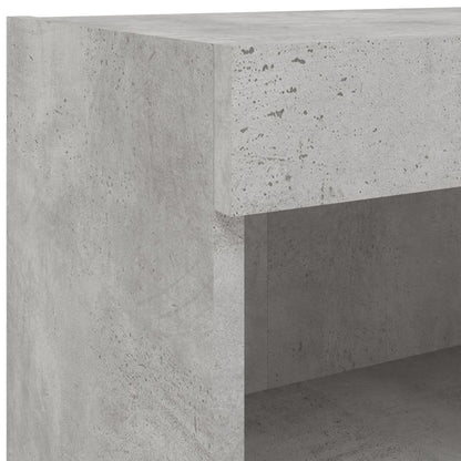 Set Mobili TV a Muro 7 pz con Luci LED Grigio Cemento