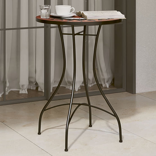 Tavolino Bistrot con Mosaico Terracotta e Bianco Ceramica | homemem39