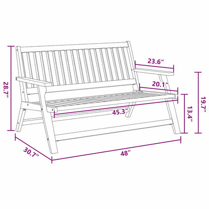 Set da pranzo per esterni Marrone Legno di Acacia Massello - homemem39