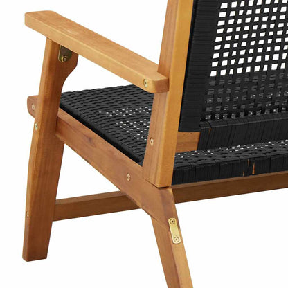 Arredamento da Giardino con cuscino Nero 122 x 78 x 73cm