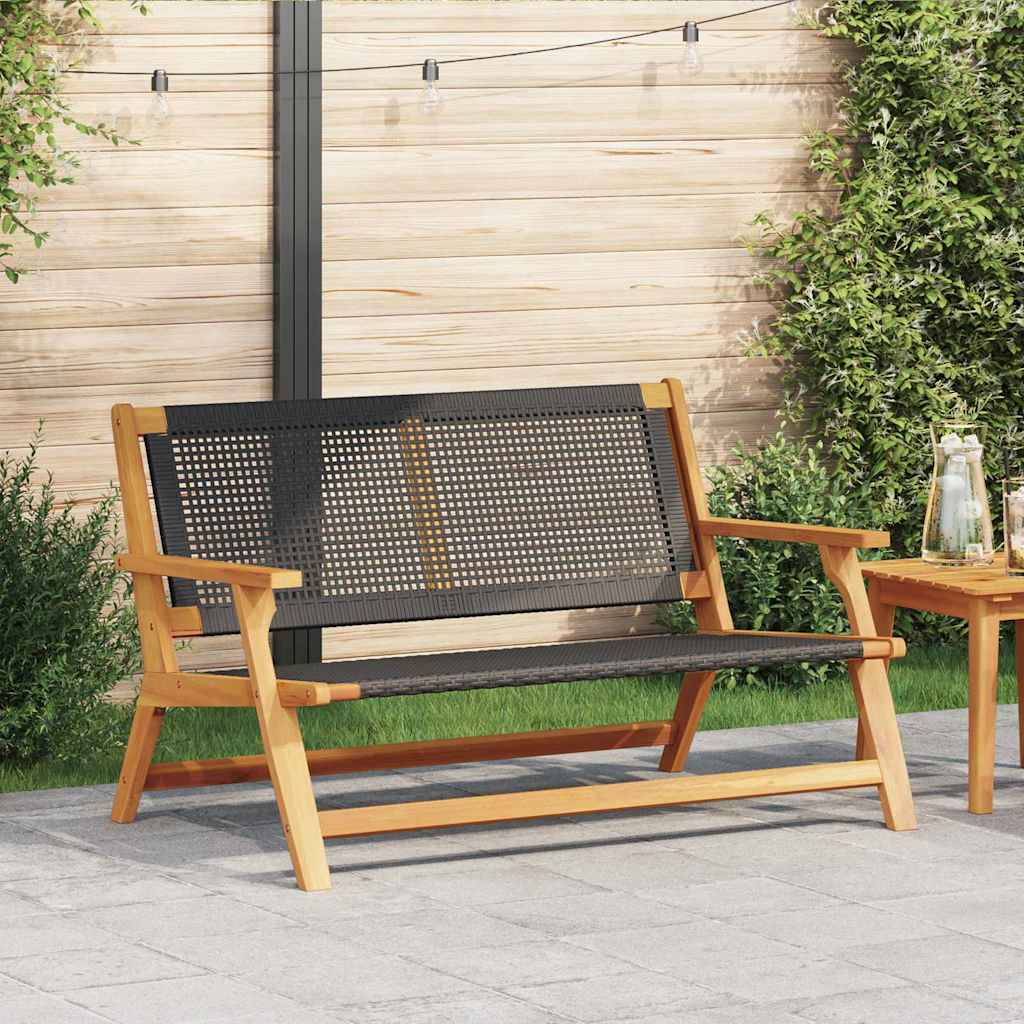 Arredamento da Giardino con cuscino Nero 122 x 78 x 73cm