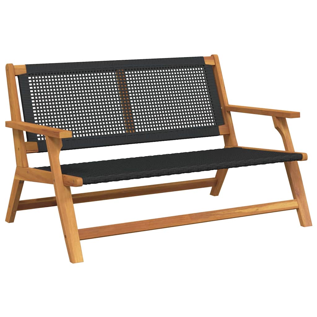 Arredamento da Giardino con cuscino Nero 122 x 78 x 73cm
