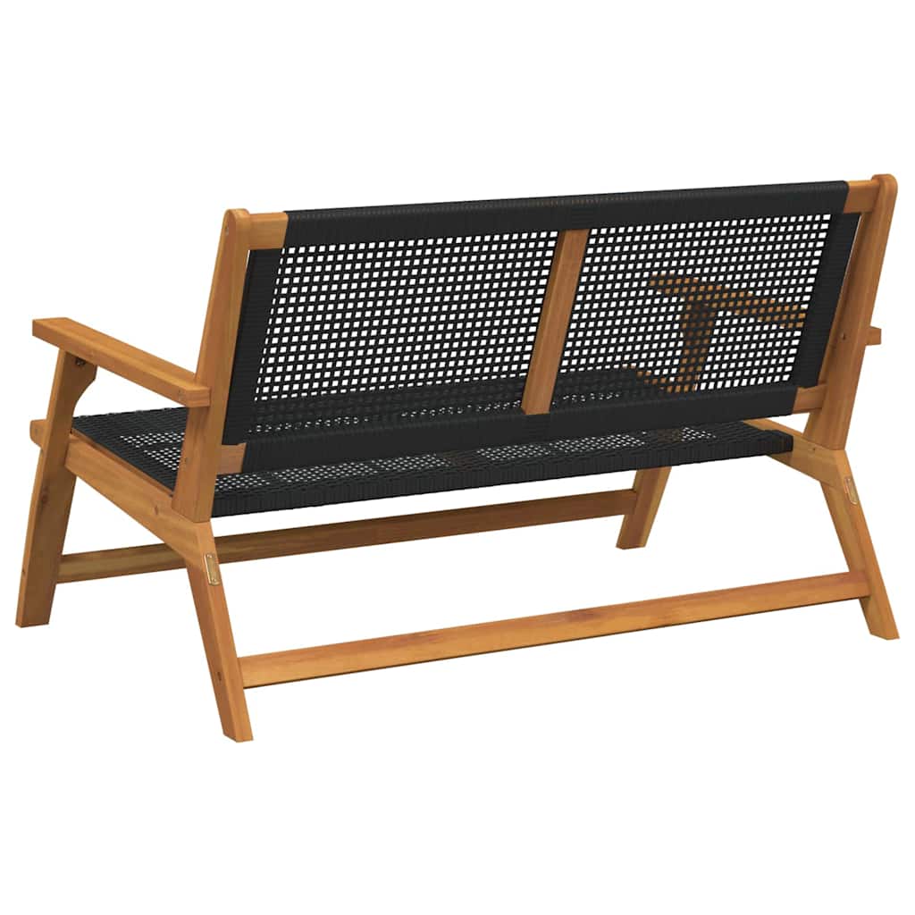 Arredamento da Giardino con cuscino Nero 122 x 78 x 73cm