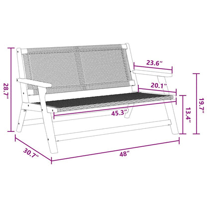 Arredamento da Giardino Grigio 122 x 78 x 73cm