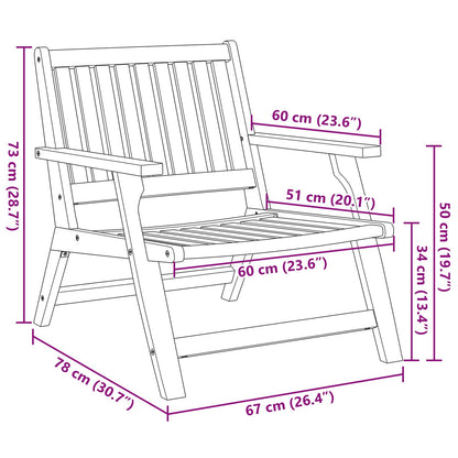 Set di Mobili da Giardino 2 pcs Marrone