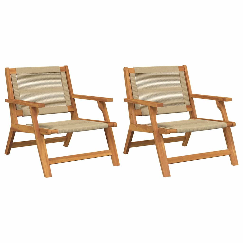 Arredamento da Giardino 2 pcs Beige 78 x 67 x 73cm