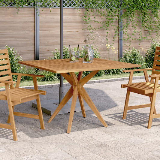 Tavolo da Giardino Quadrato 110x110x75 cm Legno Massello Acacia - homemem39