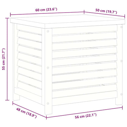 Contenitore da Giardino 60x50x55 cm Legno Massello di Eucalipto