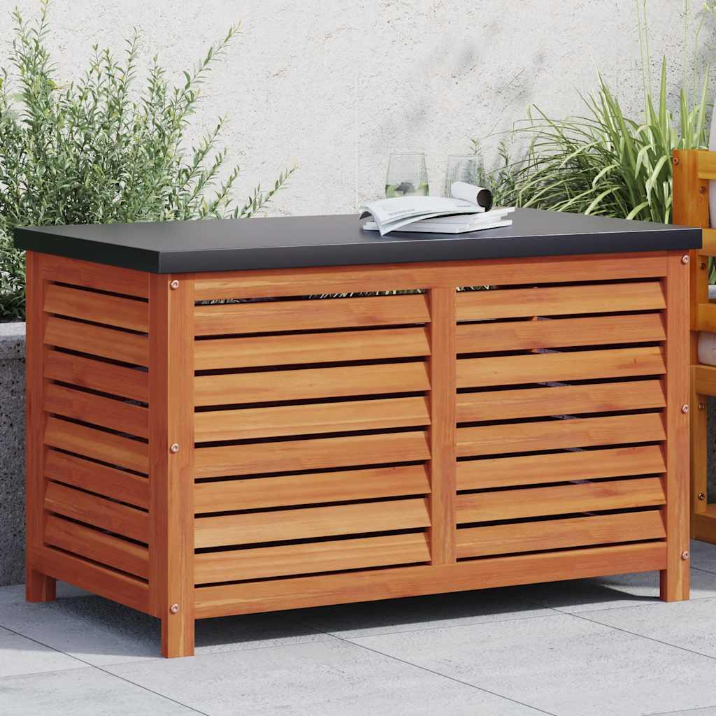 Contenitore da Giardino 90x48x55 cm Legno Massello di Eucalipto