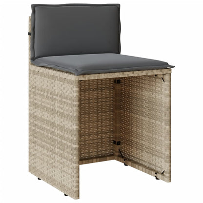 Set da Bistrò 3 pz con Cuscini Grigio Chiaro in Polyrattan