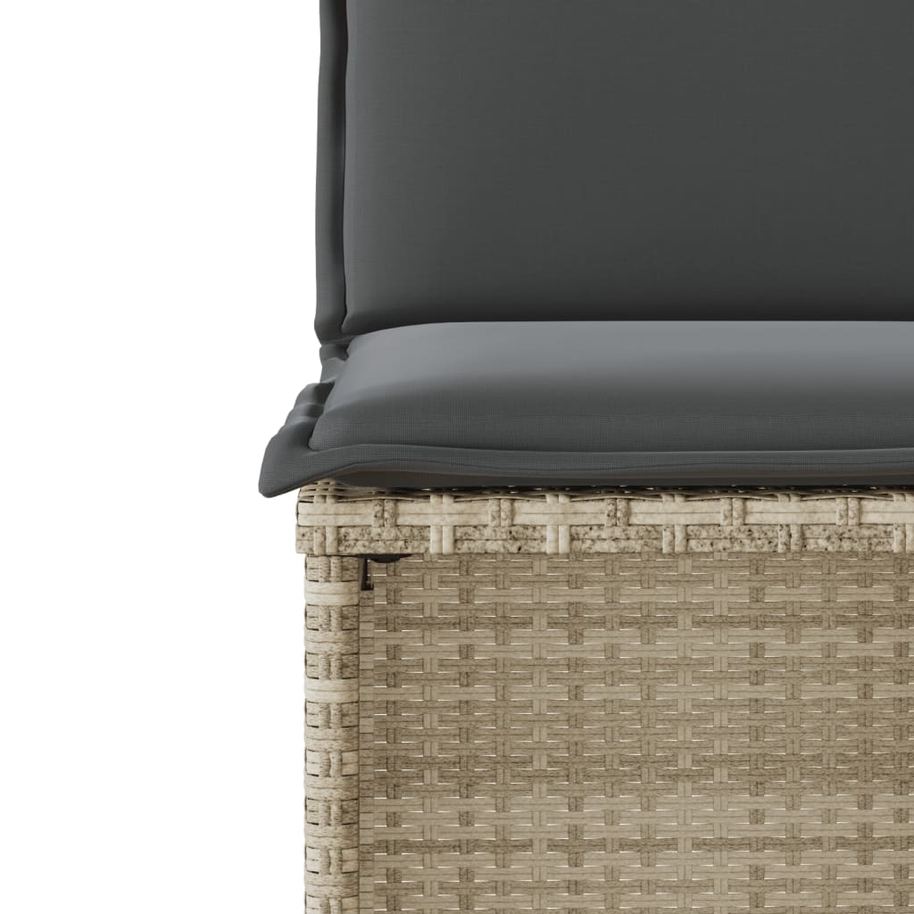 Set da Bistrò 3 pz con Cuscini Grigio Chiaro in Polyrattan