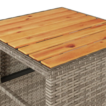 Set da Bistrò 3 pz con Cuscini Grigio in Polyrattan