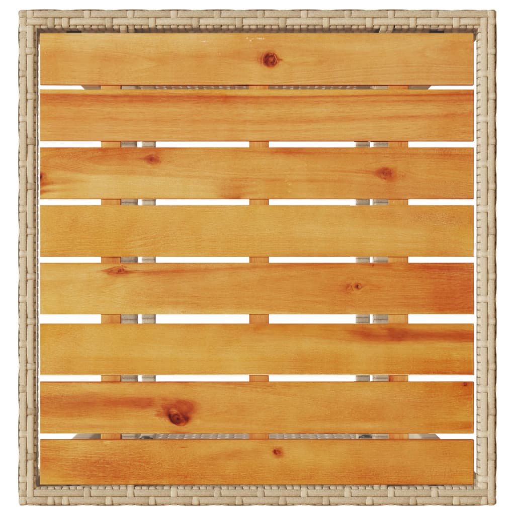 Set da Bistrò 3 pz con Cuscini Beige in Polyrattan