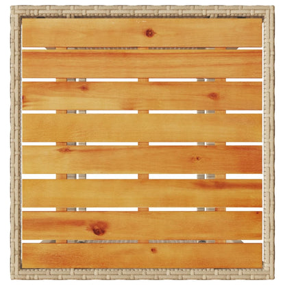 Set da Bistrò 3 pz con Cuscini Beige in Polyrattan