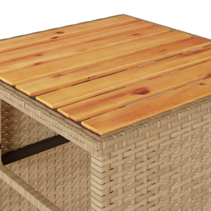 Set da Bistrò 3 pz con Cuscini Beige in Polyrattan