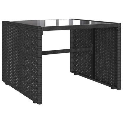 Set Divani da Giardino 4 pz con Cuscini Nero in Polyrattan | homemem39
