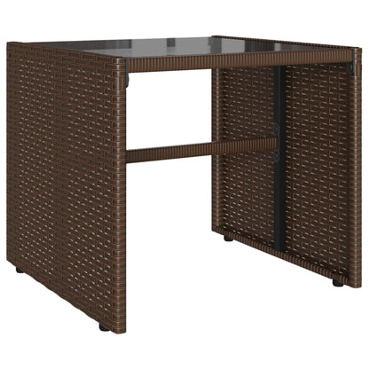 Set Divano da Giardino 4 pz con Cuscini Marrone in Polyrattan | homemem39