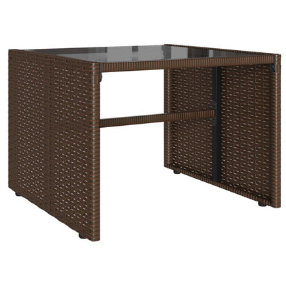 Set Divano da Giardino 4 pz con Cuscini Marrone in Polyrattan | homemem39