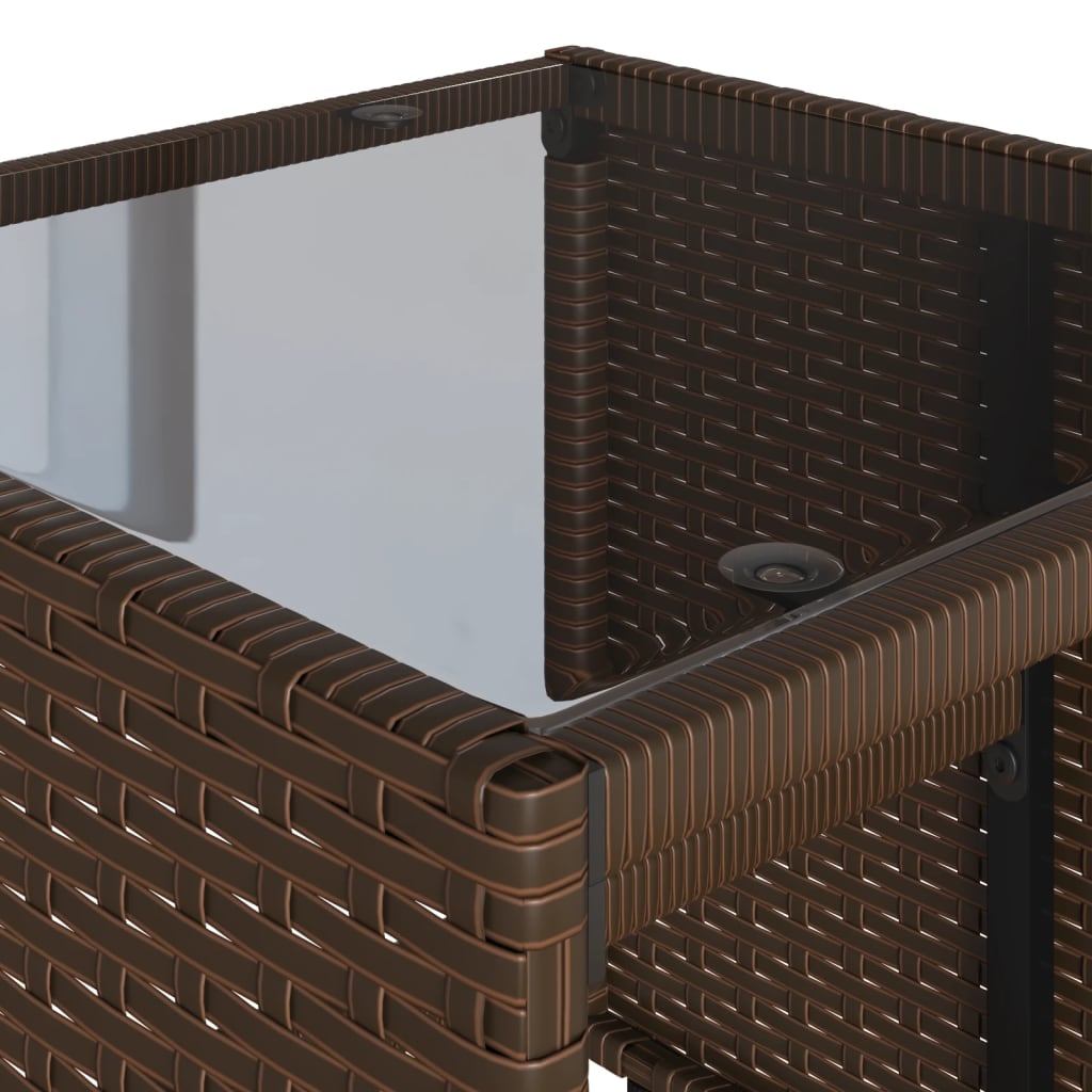 Set Divano da Giardino 4 pz con Cuscini Marrone in Polyrattan | homemem39