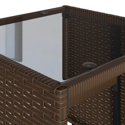 Set Divano da Giardino 4 pz con Cuscini Marrone in Polyrattan | homemem39