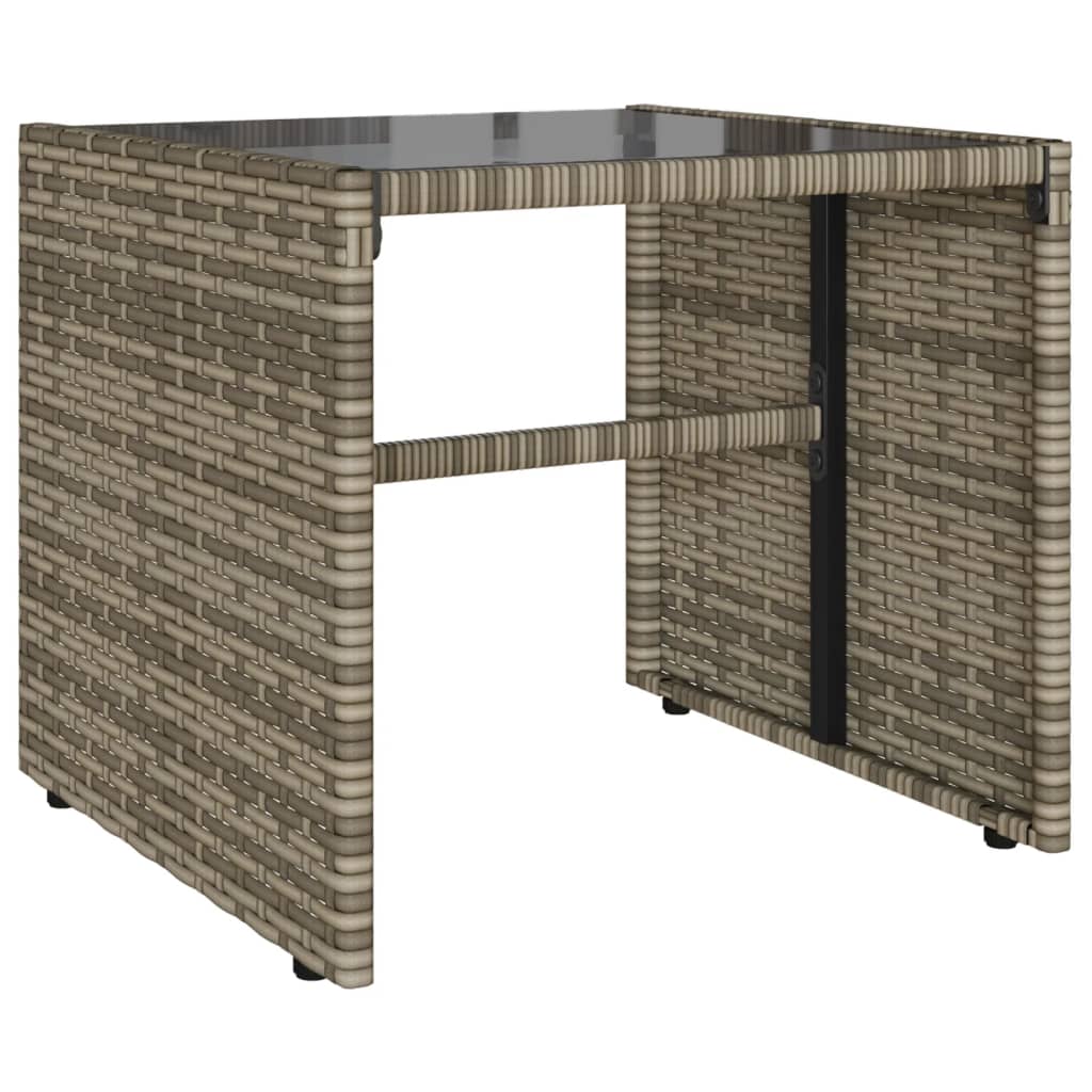 Set Divani da Giardino 4 pz con Cuscini in Polyrattan Grigio | homemem39
