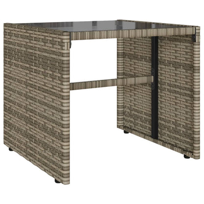 Set Divani da Giardino 4 pz con Cuscini in Polyrattan Grigio | homemem39