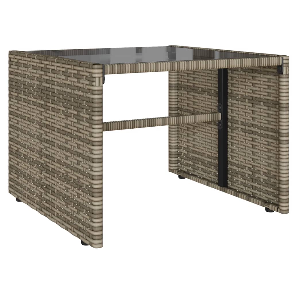 Set Divani da Giardino 4 pz con Cuscini in Polyrattan Grigio | homemem39