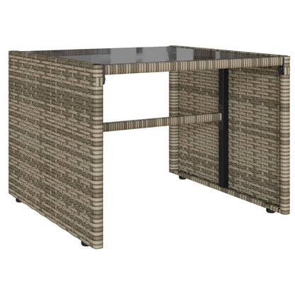 Set Divani da Giardino 4 pz con Cuscini in Polyrattan Grigio | homemem39
