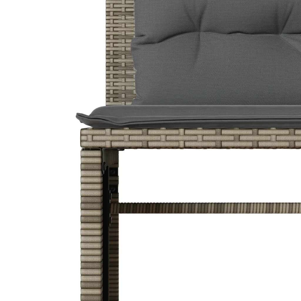 Set Divani da Giardino 4 pz con Cuscini in Polyrattan Grigio | homemem39