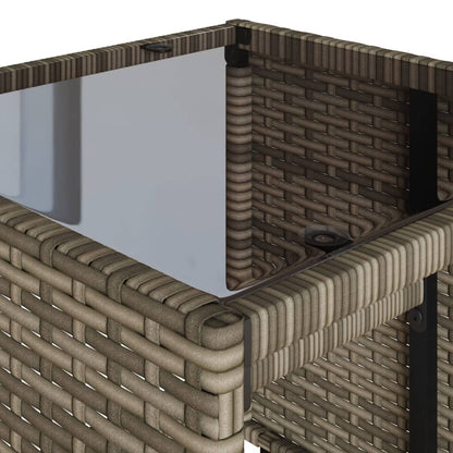 Set Divani da Giardino 4 pz con Cuscini in Polyrattan Grigio | homemem39