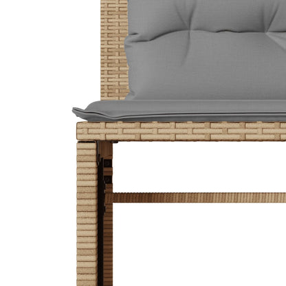 Set Divano da Giardino 4 pz con Cuscini Beige in Polyrattan | homemem39