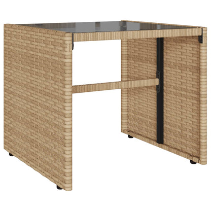 Set Divano da Giardino 4 pz con Cuscini Beige in Polyrattan | homemem39