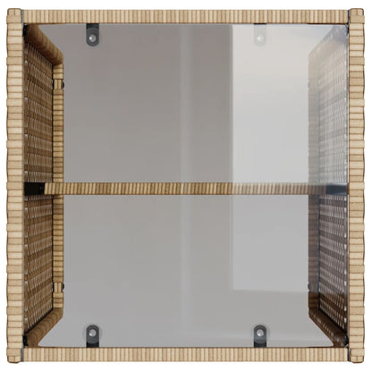 Set Divano da Giardino 4 pz con Cuscini Beige in Polyrattan | homemem39