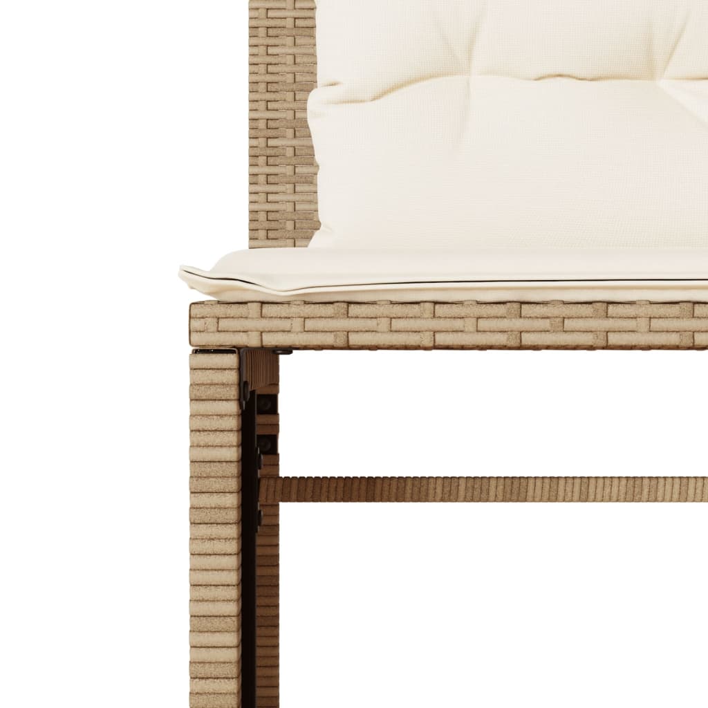 Set Divano da Giardino 4 pz con Cuscini Beige in Polyrattan | homemem39