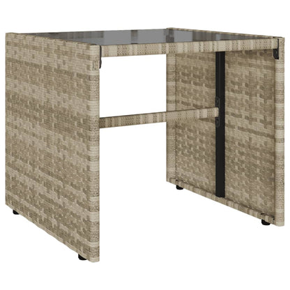 Set Divano da Giardino 4pz con Cuscini Grigio Chiaro Polyrattan | homemem39